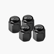 BYD Tyre Valve Caps - High Grade Aluminium & Acrylic Logo  - Design C