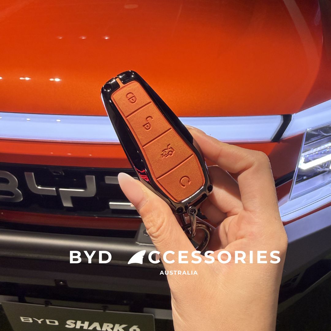 Premium Designer Alloy Remote Key Case in Tangerine