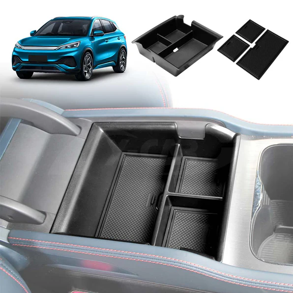 BYD ATTO 3 ORGANISER 2022 2023 2024 2025 CENTRE CONSOLE TRAY CUSTOM FIT ARMREST STORAGE ACCESSORY 1