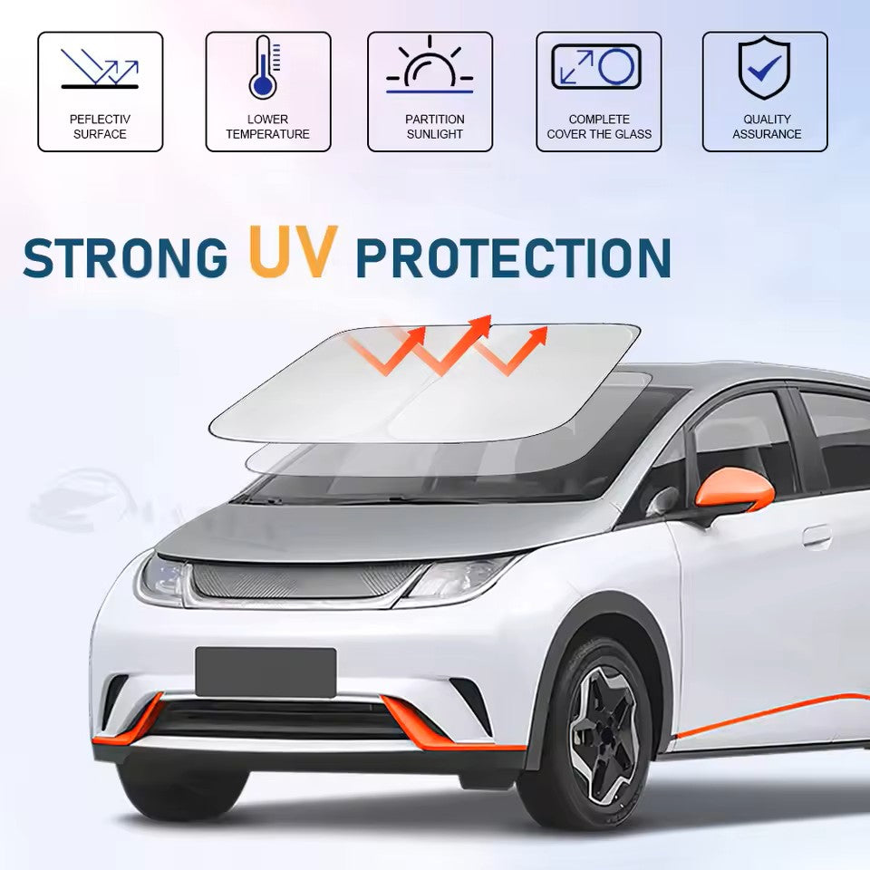 BYD seal dolphin Sunshade windshield shade snap shades protector 2022 2023 2024 2025 accessories sun visor foldable uv rays window 3