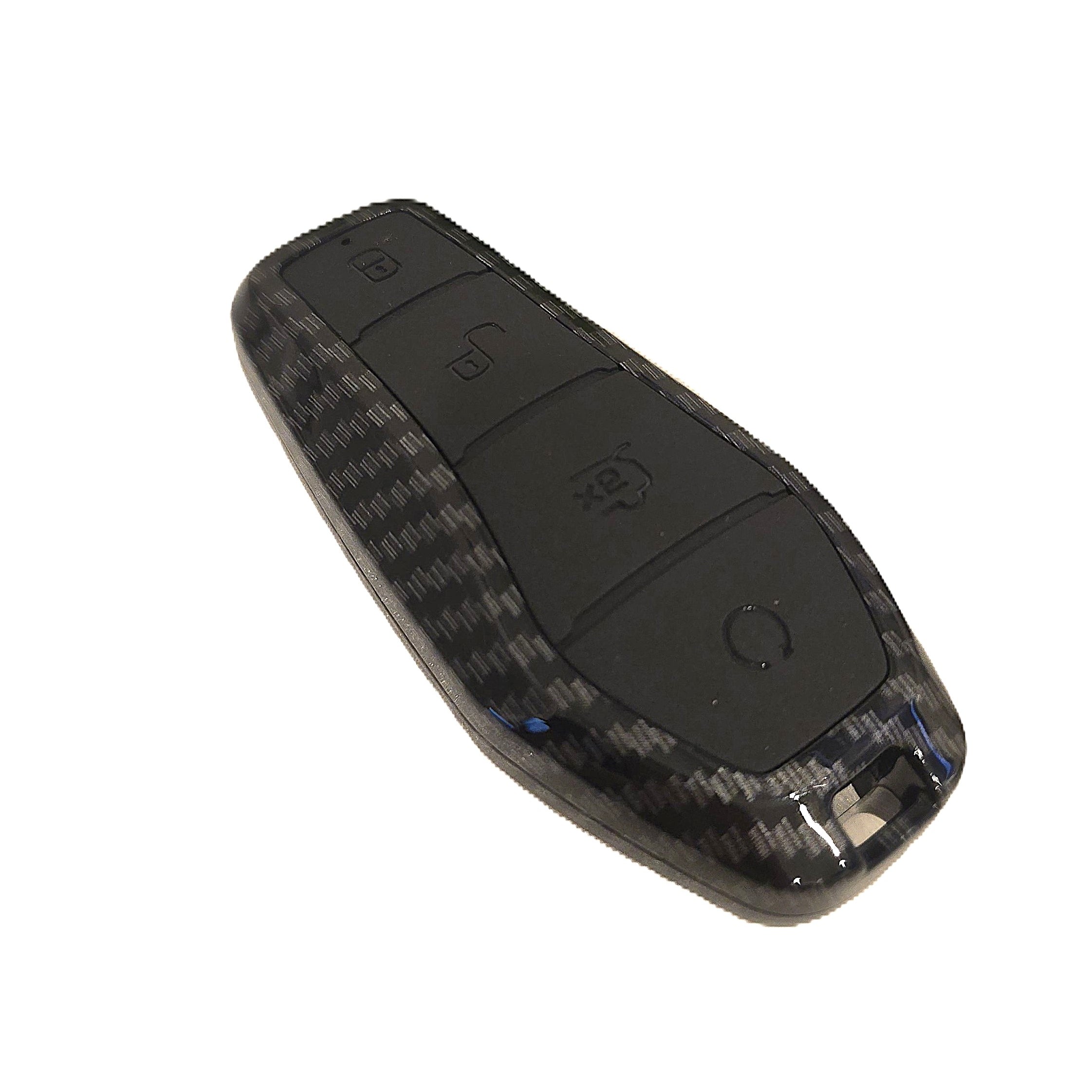 BYD KEY FOB REMOTE CASE PROTECTION KEYLESS ENTRY COVER CASE ACCESSORIES ACCESSORY PROTECTOR SHARK SEAL SEALION ATTO3 PREMIUM DESIGNER COVER BLACK CARBON FIBRE 1