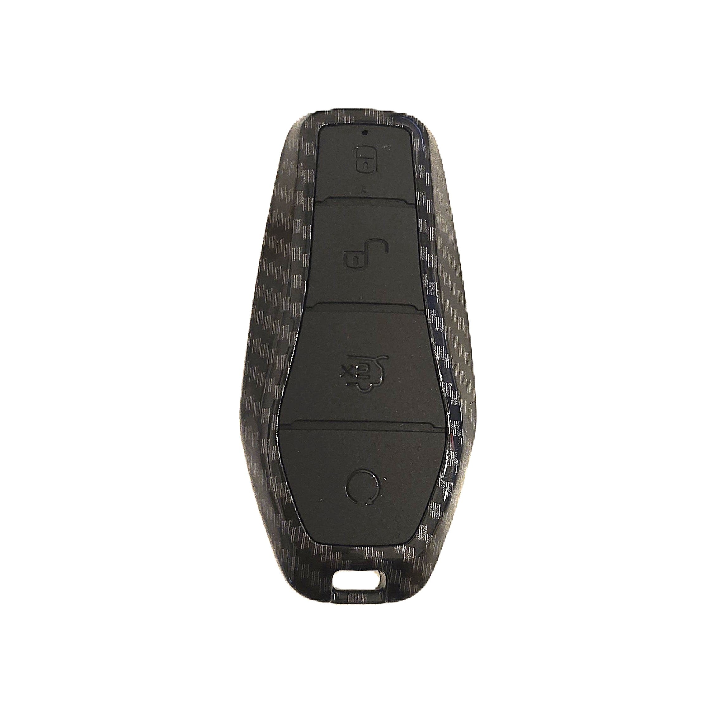BYD KEY FOB REMOTE CASE PROTECTION KEYLESS ENTRY COVER CASE ACCESSORIES ACCESSORY PROTECTOR SHARK SEAL SEALION ATTO3 PREMIUM DESIGNER COVER BLACK CARBON FIBRE 2