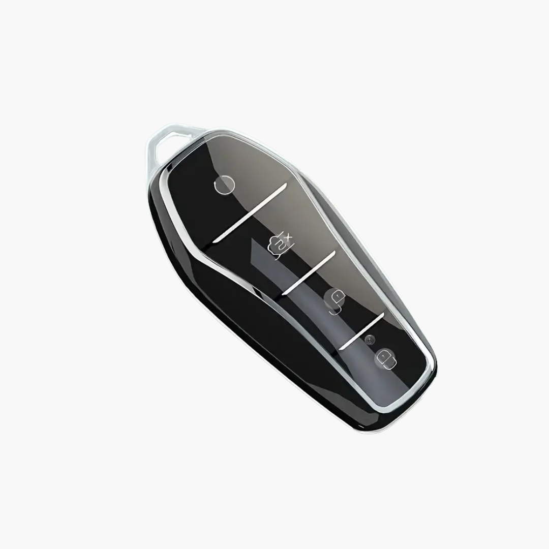 BYD KEY FOB REMOTE CASE PROTECTION KEYLESS ENTRY COVER CASE ACCESSORIES ACCESSORY PROTECTOR SHARK SEAL SEALION ATTO3 PREMIUM DESIGNER COVER CLEAR TRANSPARENT 1