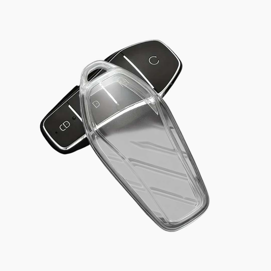 BYD KEY FOB REMOTE CASE PROTECTION KEYLESS ENTRY COVER CASE ACCESSORIES ACCESSORY PROTECTOR SHARK SEAL SEALION ATTO3 PREMIUM DESIGNER COVER CLEAR TRANSPARENT 2
