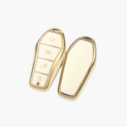 BYD KEY FOB REMOTE CASE PROTECTION KEYLESS ENTRY COVER CASE ACCESSORIES ACCESSORY PROTECTOR SHARK SEAL SEALION ATTO3 PREMIUM DESIGNER COVER CREAM 2