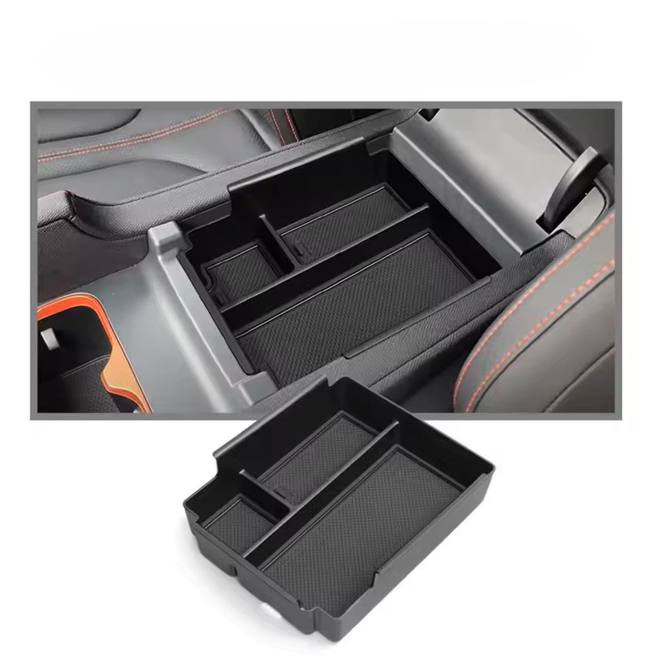 BYD SHARK 6 2024 2025 ARMREST CONSOLE TRAY PROTECTIVE ACCESSORY STORAGE BOX ORGANISER ORGANIZER TPE VEHICLE BLACK CUSTOM MADE 2