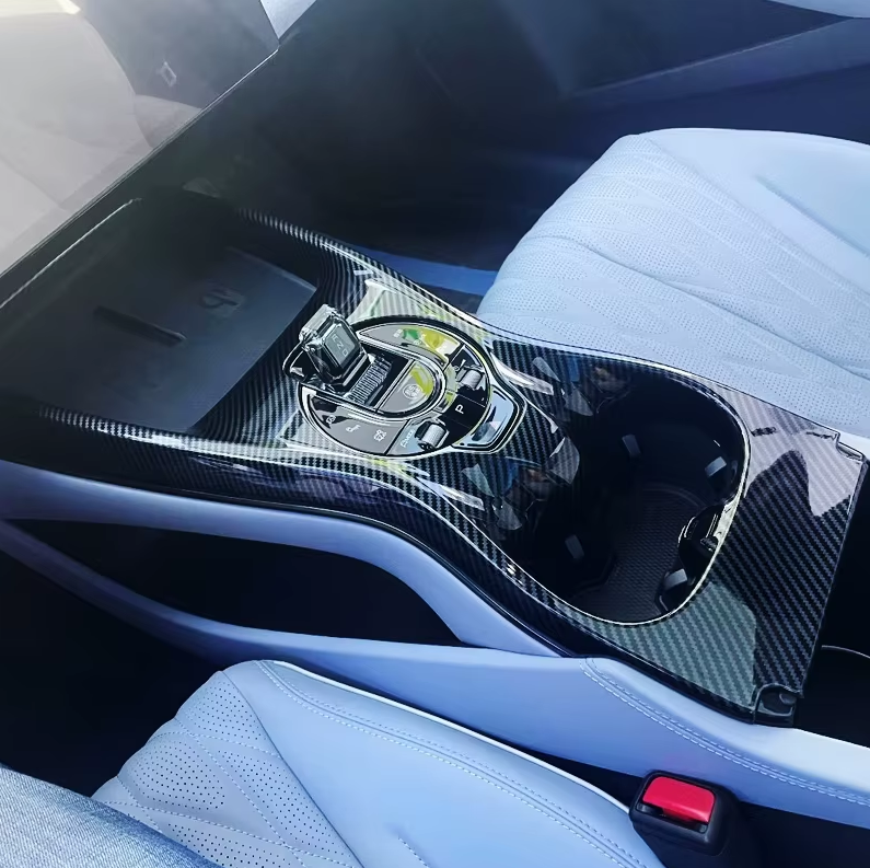 BYD Seal Centre Console Gearshift gear shift panel Cover interior trim carbon fibre 2022 2023 2024 1