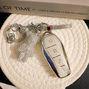 Luxury BYD Protective Key Cover in Diamonte and Sliver Finish