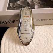 Luxury BYD Protective Key Cover in Diamonte and Sliver Finish